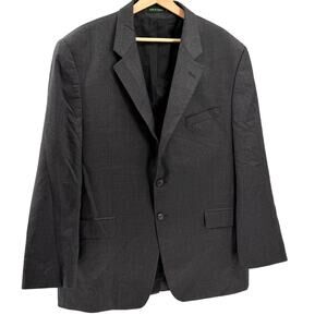 Vintage 90s Lauren Ralph Lauren Gray 100% Wool Menswear Blazer Suit Jacket